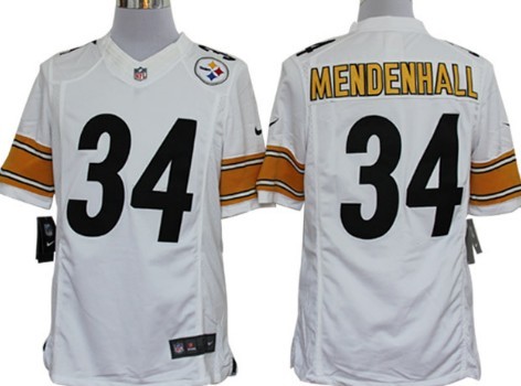 Nike Pittsburgh Steelers #34 Rashard Mendenhall White Limited Jersey
