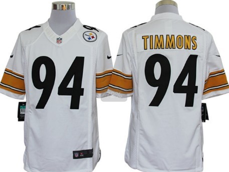 Nike Pittsburgh Steelers #94 Lawrence Timmons White Limited Jersey