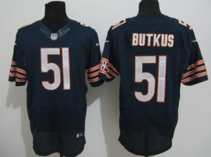 Nike Chicago Bears #51 Dick Butkus Blue Elite Jersey
