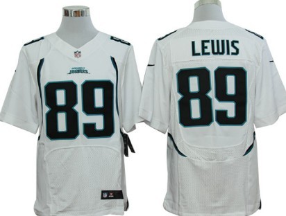 Nike Jacksonville Jaguars #89 Marcedes Lewis White Elite Jersey