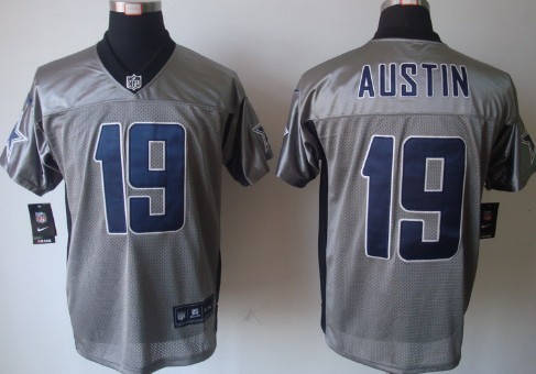 Nike Dallas Cowboys #19 Miles Austin Gray Shadow Elite Jersey