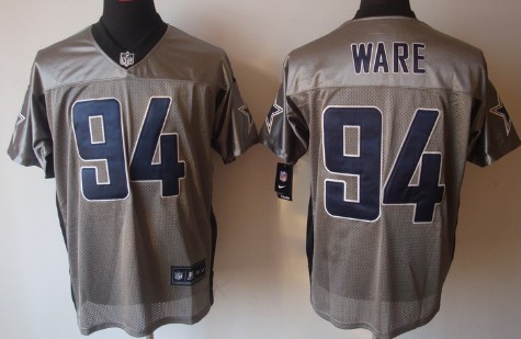 Nike Dallas Cowboys #94 DeMarcus Ware Gray Shadow Elite Jersey