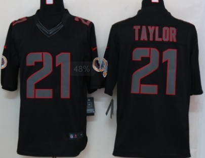 Nike Washington Redskins #21 Sean Taylor Black Impact Limited Jersey