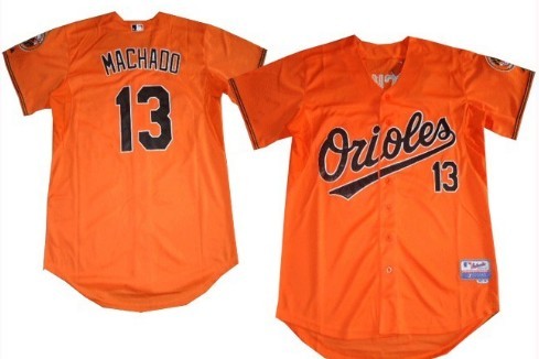 Baltimore Orioles #13 Manny Machado Orange Jersey