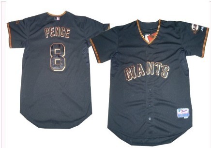 San Francisco Giants #8 Hunter Pence Black Jersey