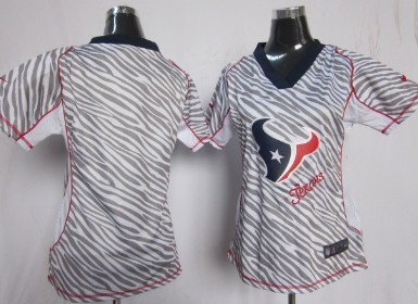 Nike Houston Texans Blank 2012 Womens Zebra Fashion Jersey