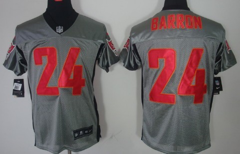 Nike Tampa Bay Buccaneers #24 Mark Barron Gray Shadow Elite Jersey