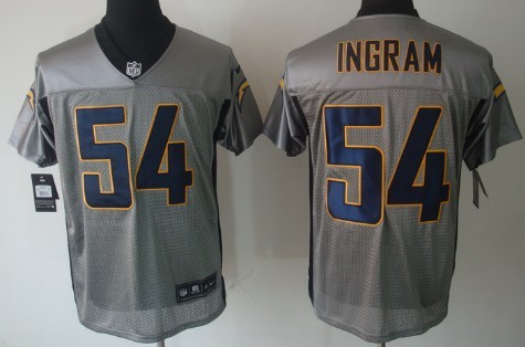 Nike San Diego Chargers #54 Melvin Ingram Gray Shadow Elite Jersey