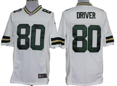 Nike Green Bay Packers #80 Donald Driver White Limited Jersey