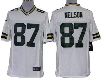 Nike Green Bay Packers #87 Jordy Nelson White Limited Jersey