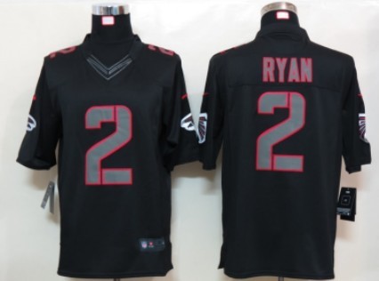 Nike Atlanta Falcons #2 Matt Ryan Black Impact Limited Jersey