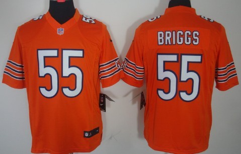 Nike Chicago Bears #55 Lance Briggs Orange Limited Jersey