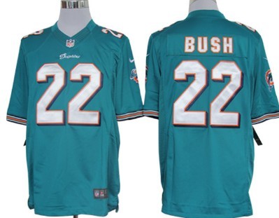 Nike Miami Dolphins #22 Reggie Bush Green Limited Jersey