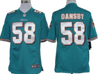 Nike Miami Dolphins #58 Karlos Dansby Green Limited Jersey