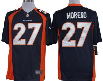 Nike Denver Broncos #27 Knowshon Moreno Blue Limited Jersey