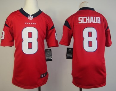 Nike Houston Texans #8 Matt Schaub Red Game Kids Jersey