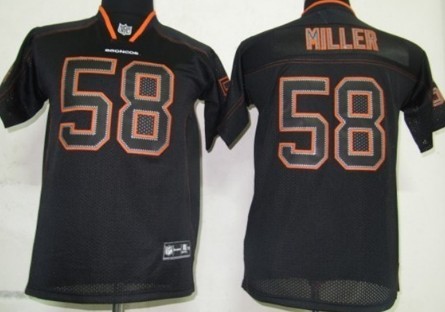 Nike Denver Broncos #58 Von Miller Lights Out Black Kids Jersey