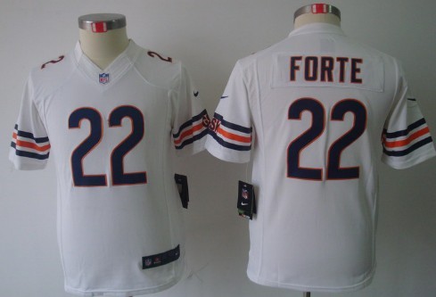 Nike Chicago Bears #22 Matt Forte White Limited Kids Jersey