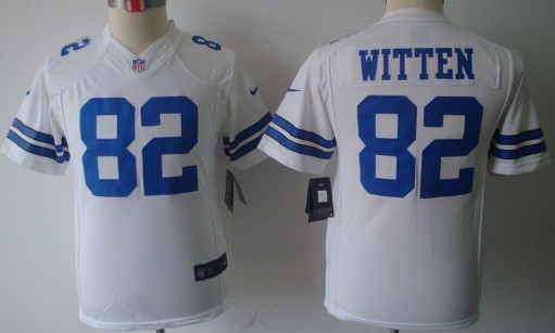 Nike Dallas Cowboys #82 Jason Witten White Limited Kids Jersey