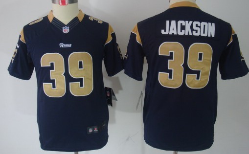 Nike St. Louis Rams #39 Steven Jackson Navy Blue Limited Kids Jersey