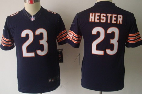 Nike Chicago Bears #23 Devin Hester Blue Limited Kids Jersey