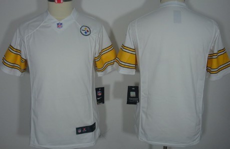 Nike Pittsburgh Steelers Blank White Limited Kids Jersey