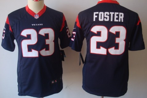 Nike Houston Texans #23 Arian Foster Blue Limited Kids Jersey