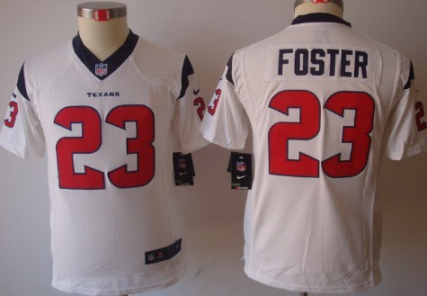 Nike Houston Texans #23 Arian Foster White Limited Kids Jersey