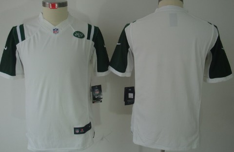 Nike New York Jets Blank White Limited Kids Jersey