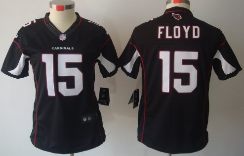 Nike Arizona Cardinals #15 Michael Floyd Black Limited Womens Jersey