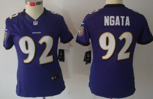 Nike Baltimore Ravens #92 Haloti Ngata Purple Limited Womens Jersey