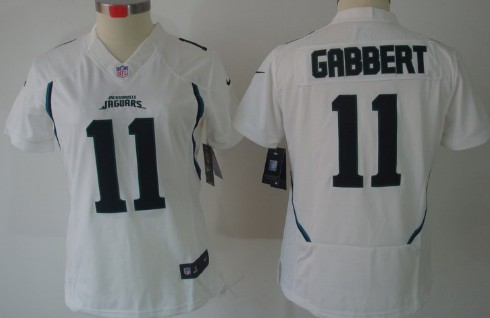 Nike Jacksonville Jaguars #11 Blaine Gabbert White Limited Womens Jersey
