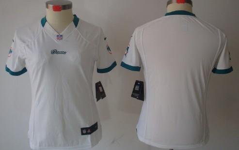 Nike Miami Dolphins Blank White Limited Womens Jersey