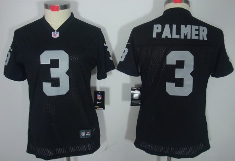 Nike Oakland Raiders #3 Carson Palmer Black Limited Womens Jersey