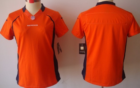 Nike Denver Broncos Blank Orange Limited Womens Jersey