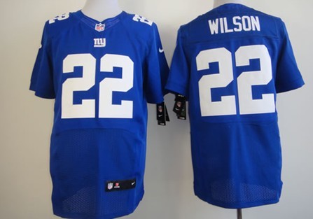 Nike New York Giants #22 David Wilson Blue Elite Jersey