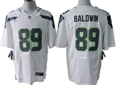 Nike Seattle Seahawks #89 Doug Baldwin White Elite Jersey