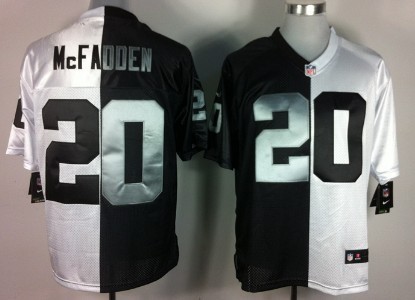 Nike Oakland Raiders #20 Darren McFadden Black/White Two Tone Elite Jersey