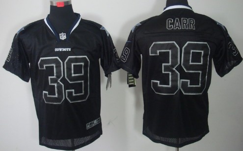 Nike Dallas Cowboys #39 Brandon Carr Lights Out Black Elite Jersey