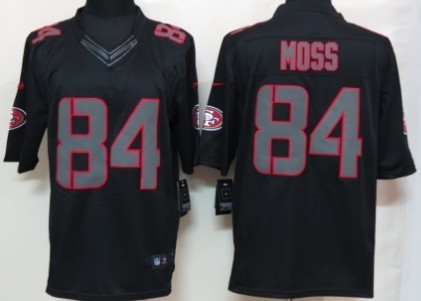 Nike San Francisco 49ers #84 Randy Moss Black Impact Limited Jersey