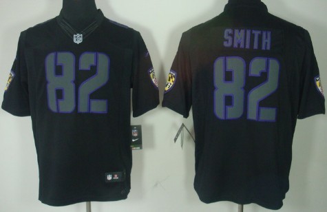 Nike Baltimore Ravens #82 Torrey Smith Black Impact Limited Jersey