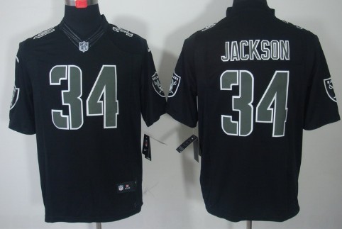 Nike Oakland Raiders #34 Bo Jackson Black Impact Limited Jersey