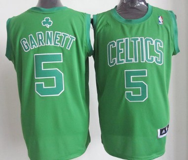 Boston Celtics #5 Kevin Garnett Revolution 30 Swingman Green Big Color Jersey