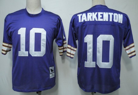 Minnesota Vikings #10 Fran Tarkenton Purple Throwback Jersey