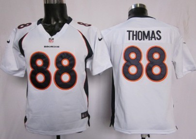 Nike Denver Broncos #88 Demaryius Thomas White Game Kids Jersey