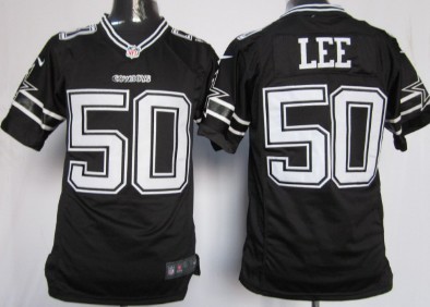 Nike Dallas Cowboys #50 Sean Lee Black Game Jersey