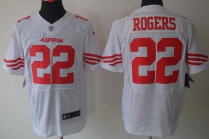 Nike San Francisco 49ers #22 Carlos Rogers White Elite Jersey
