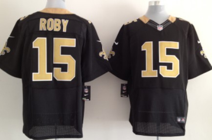 Nike New Orleans Saints #15 Courtney Roby Black Elite Jersey