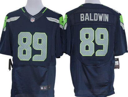 Nike Seattle Seahawks #89 Doug Baldwin Navy Blue Elite Jersey