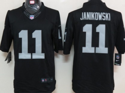 Nike Oakland Raiders #11 Sebastian Janikowski Black Limited Jersey